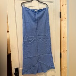 Madewell Soft Blue Maxi Skirt with Drawstring Waist